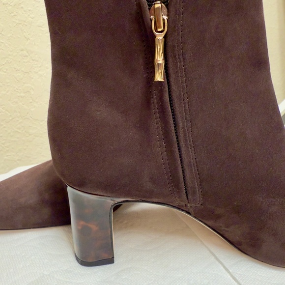 J. McLaughlin Rich Brown Suede Booties - Picture 3 of 5
